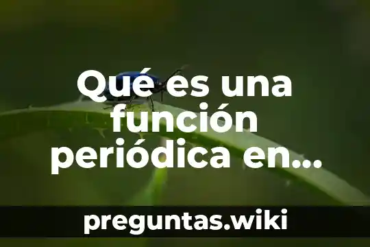 Qué es una función periódica en trigonometría