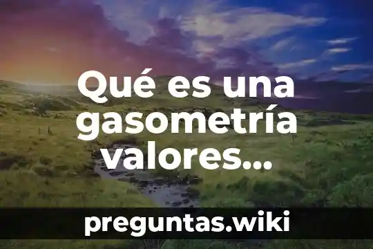 Qué es una gasometría valores normales