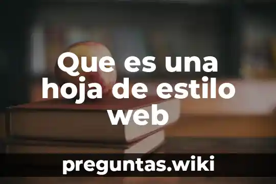 Que es una hoja de estilo web