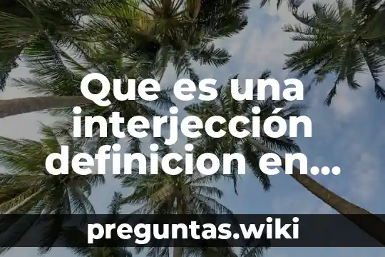 Que es una interjección definicion en ingles