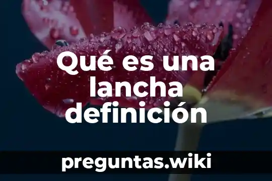 Qué es una lancha definición