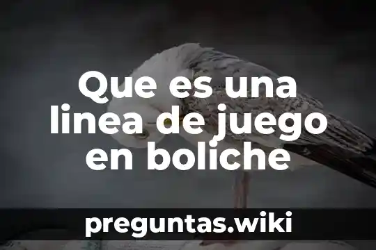 Que es una linea de juego en boliche