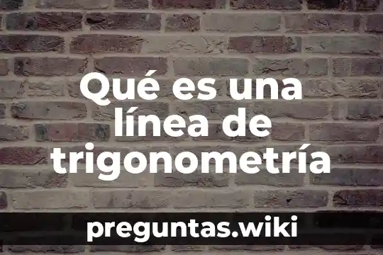 Qué es una línea de trigonometría