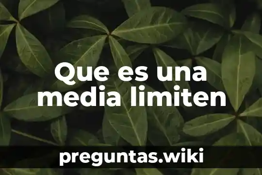 Que es una media limiten