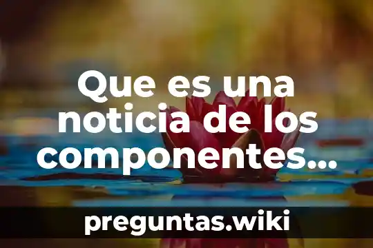 Que es una noticia de los componentes del espacio geografico
