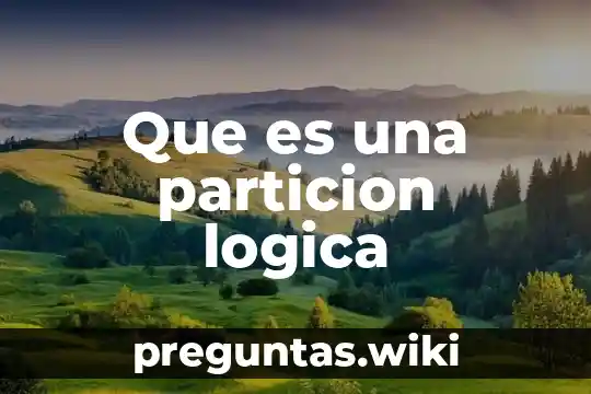 Que es una particion logica