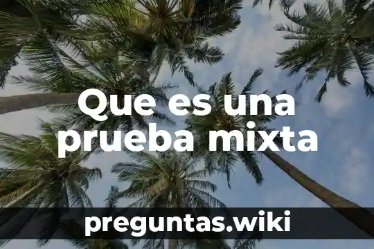Que es una prueba mixta