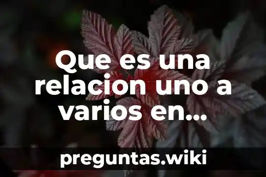 Que es una relacion uno a varios en access