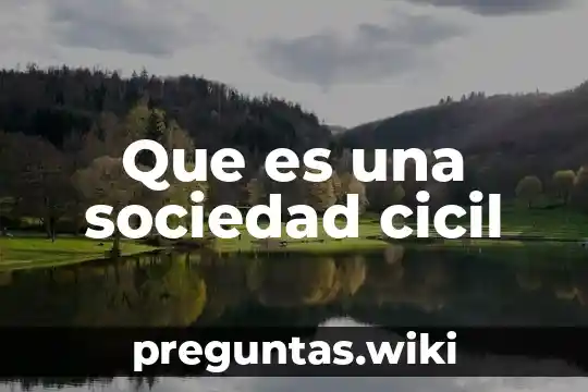 Que es una sociedad cicil