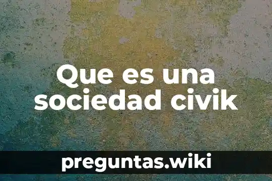 Que es una sociedad civik