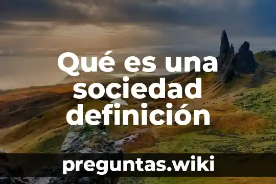 Qué es una sociedad definición