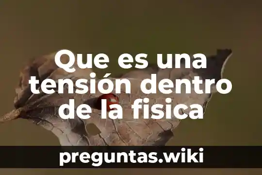 Que es una tensión dentro de la fisica