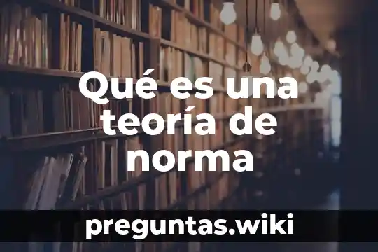 Qué es una teoría de norma