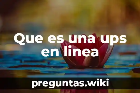 Que es una ups en linea
