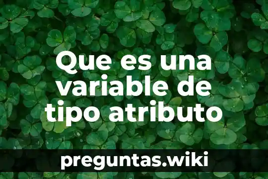Que es una variable de tipo atributo