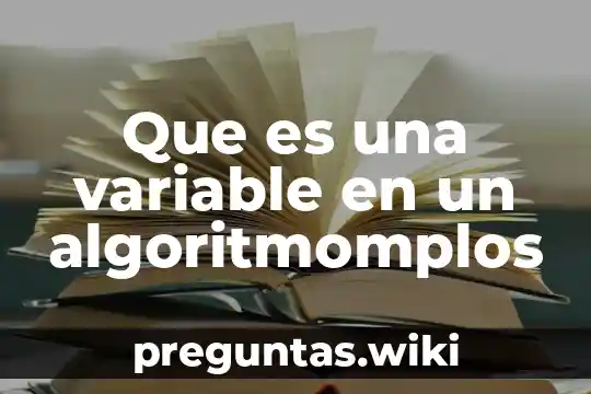 Que es una variable en un algoritmomplos