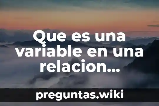 Que es una variable en una relacion funcional