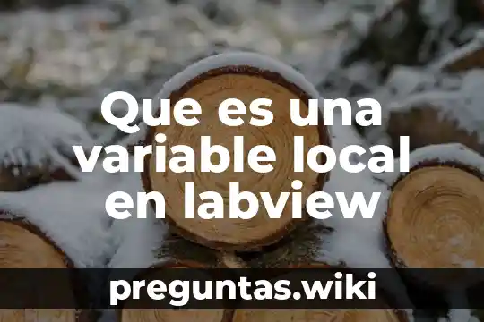 Que es una variable local en labview