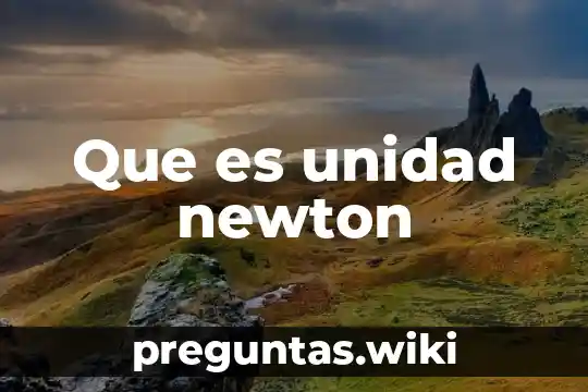 Que es unidad newton