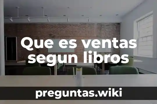 Que es ventas segun libros