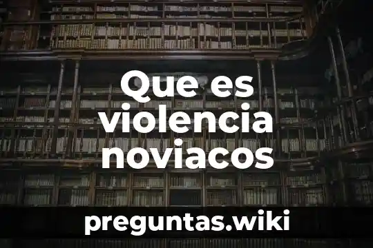 Que es violencia noviacos