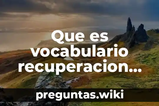 Que es vocabulario recuperacion de informacion