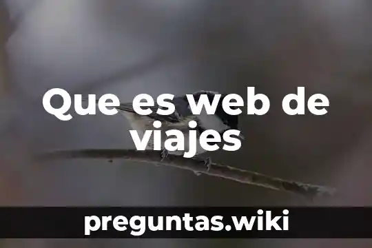 Que es web de viajes