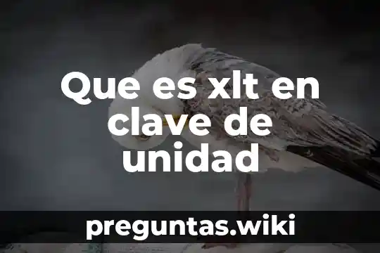 Que es xlt en clave de unidad