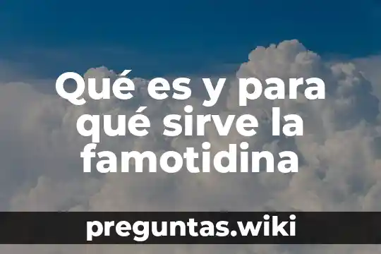 Qué es y para qué sirve la famotidina