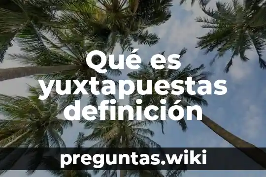 Qué es yuxtapuestas definición