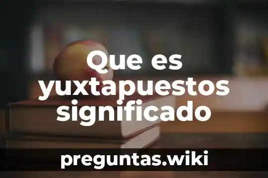 Que es yuxtapuestos significado