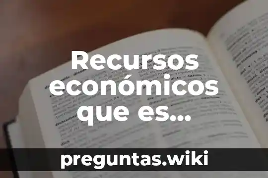 Recursos económicos que es capacidad de países
