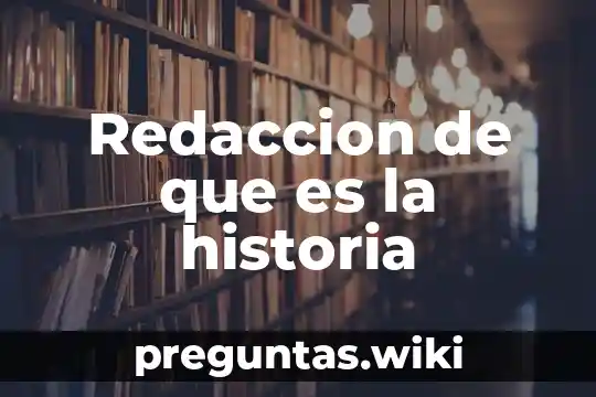 Redaccion de que es la historia