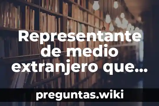 Representante de medio extranjero que es