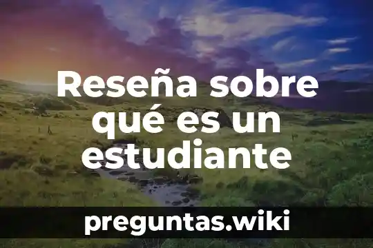 Reseña sobre qué es un estudiante