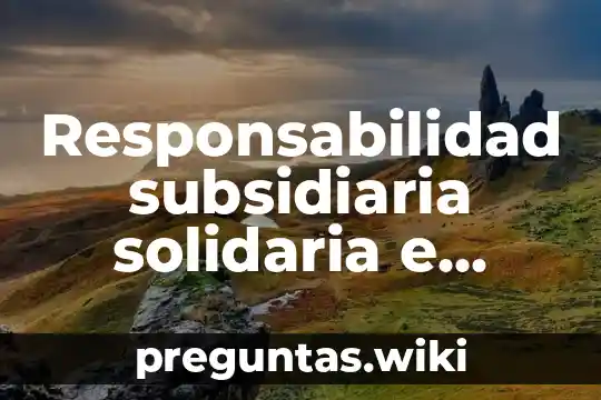 Responsabilidad subsidiaria solidaria e ilimitada en una sociedad que es
