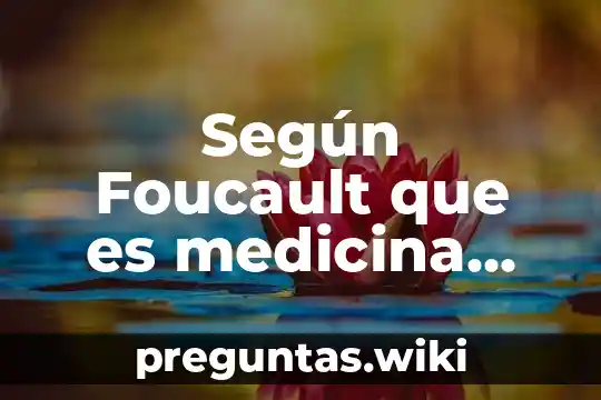 Según Foucault que es medicina urbana