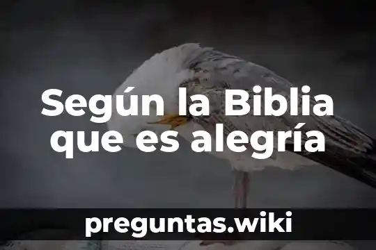 Según la Biblia que es alegría