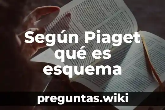 Según Piaget qué es esquema
