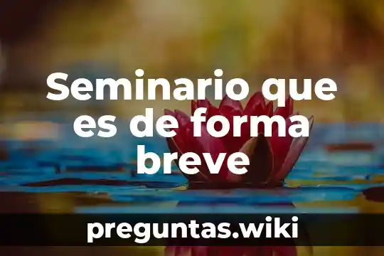 Seminario que es de forma breve