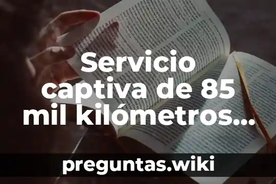 Servicio captiva de 85 mil kilómetros que es