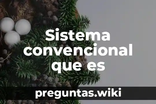 Sistema convencional que es