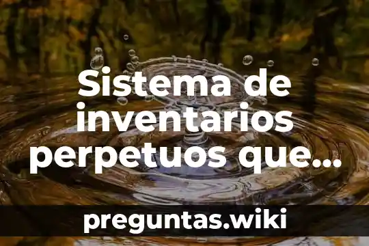 Sistema de inventarios perpetuos que es