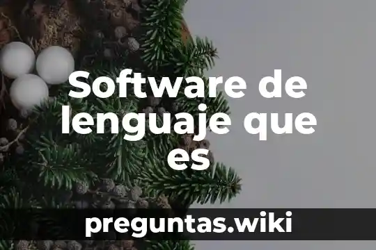 Software de lenguaje que es