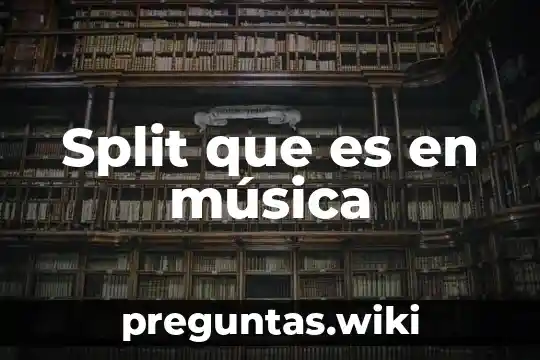 Split que es en música