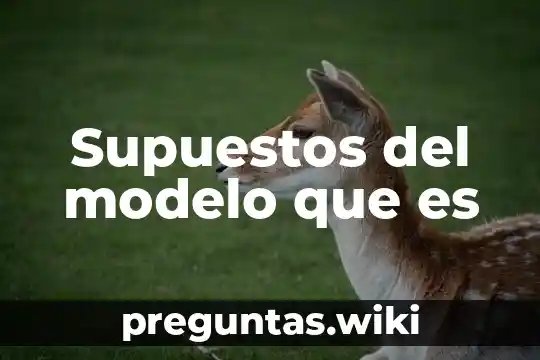 Supuestos del modelo que es