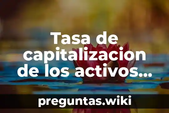 Tasa de capitalizacion de los activos que es