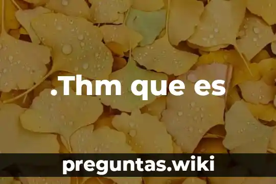 .Thm que es
