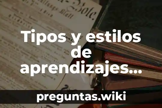 Tipos y estilos de aprendizajes que es