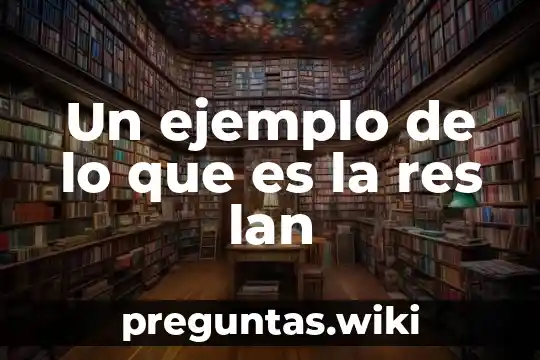 Un ejemplo de lo que es la res lan